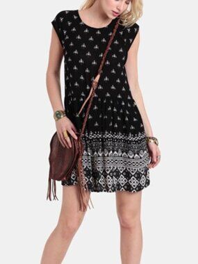 ANTHROPOLOGIE MINKPINK Native Nights Coastal Cowgirl Thunderbird NWOT Dress M